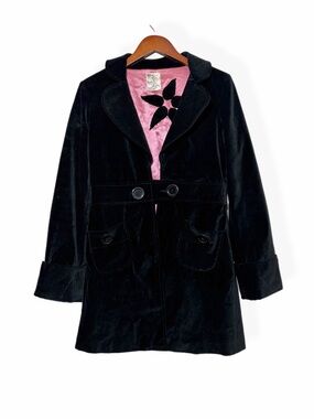 Tulle Anthropologie Black Velvet Coat